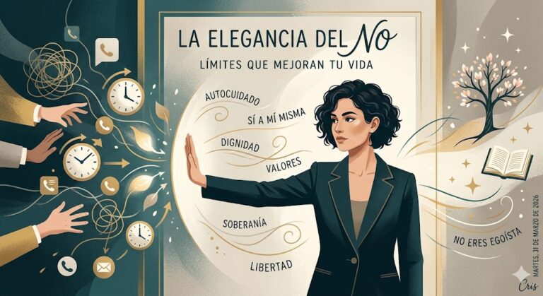 Ilustración sobre la elegancia del No y cómo poner límites.