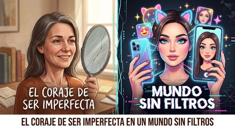 El coraje de ser imperfecta frente a los filtros de las redes sociales.